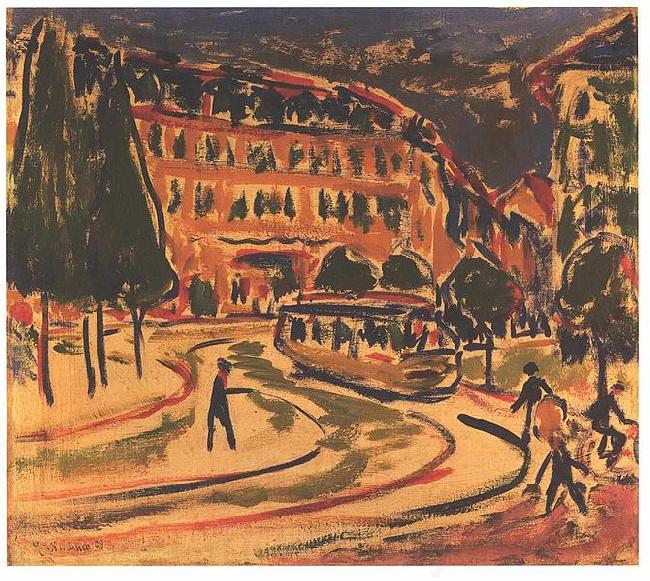 Ernst Ludwig Kirchner Tramway in Dresden Norge oil painting art